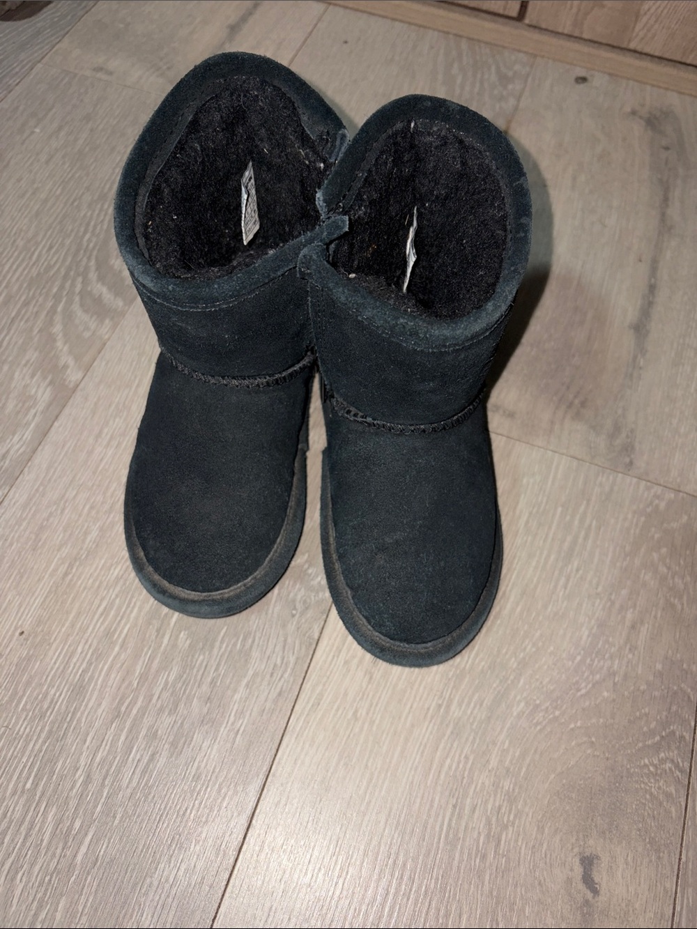BearPaw Kids Black Shearling-Lined Rain & Snow Boots